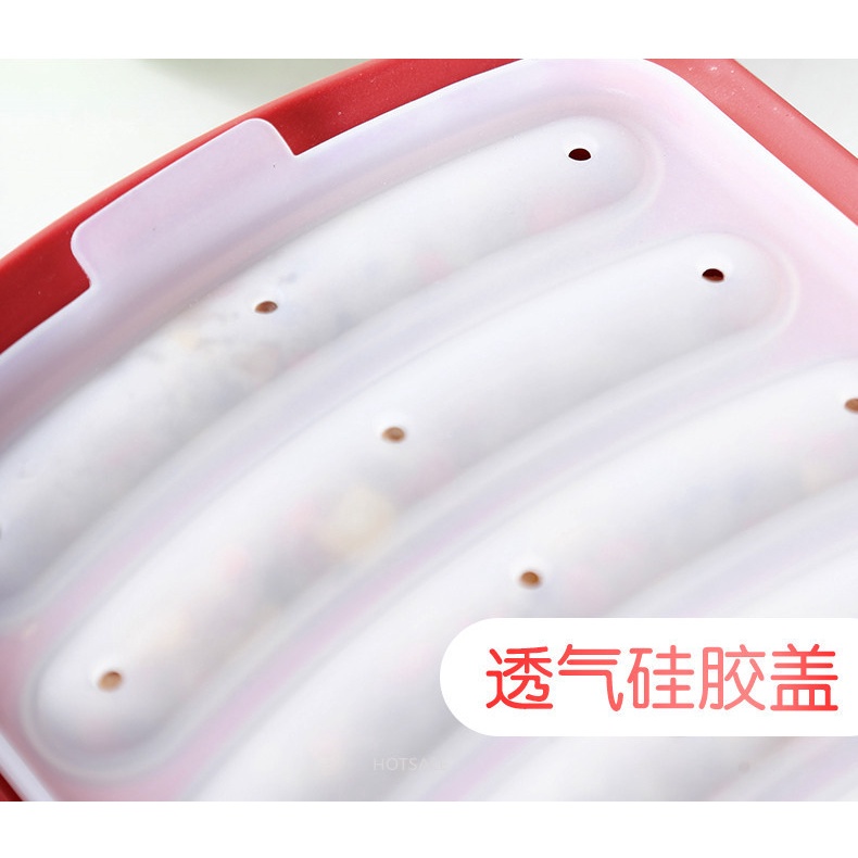 Khuôn silicone làm xúc xích 6 ngăn tiện lợi cho nhà bếp