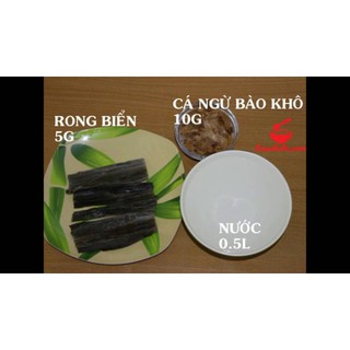 CÁ BÀO KHÔ VÀ TẢO BẸ NHẬT BẢN (Nấu dashi cho bé)