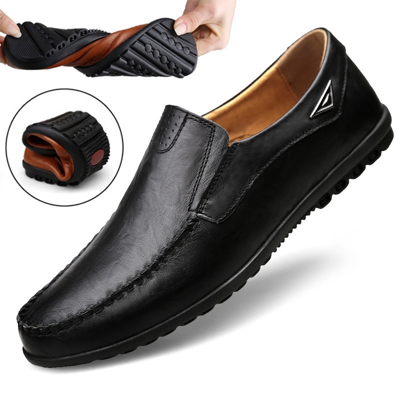 Giày Lười Chất Liệu Da Size Lớn 37-47 Thời Trang 2022 Cho Nam