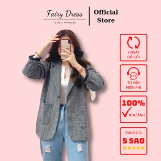 Áo Blazer nữ dạ 2 lớp Phong cách Hàn Quốc