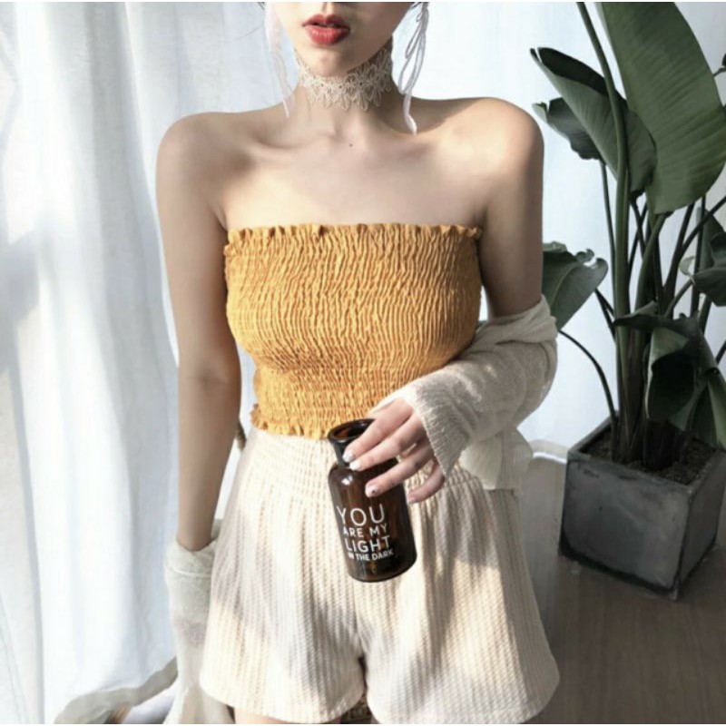 Áo ống nhún croptop đủ màu.