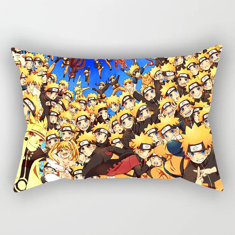 Vỏ gối in họa tiết nhân vật anime Naruto kích thước 50x30cm thời trang