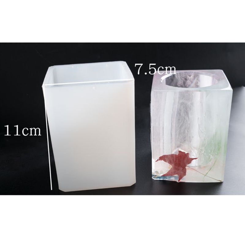Khuôn silicon đúc nhựa epoxy resin làm lọ cắm bút thủ công dùng để trang trí bàn