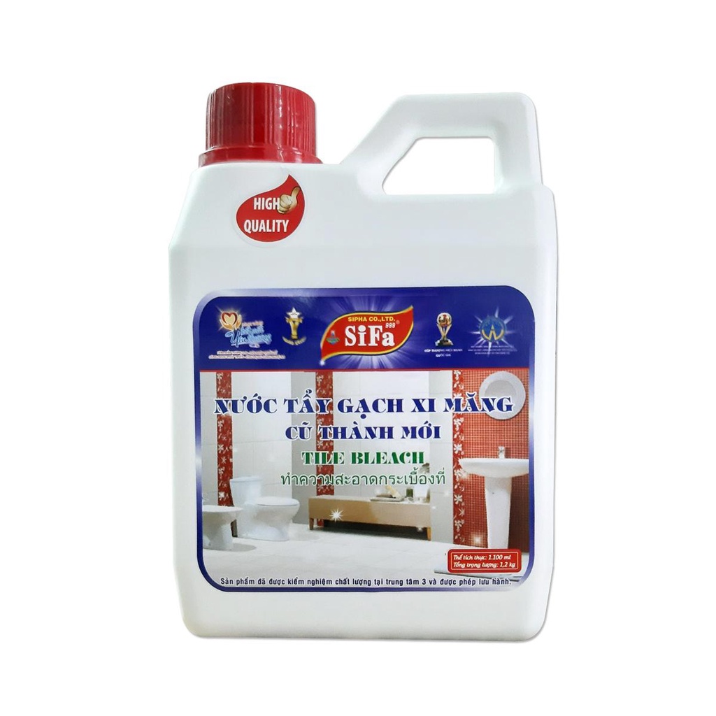 Nước tẩy xi măng xifa 1 lít can trắng tẩy cực mạnh– nước tẩy xi măng, rong rêu đa năng trên nền gạch cũ thành mới