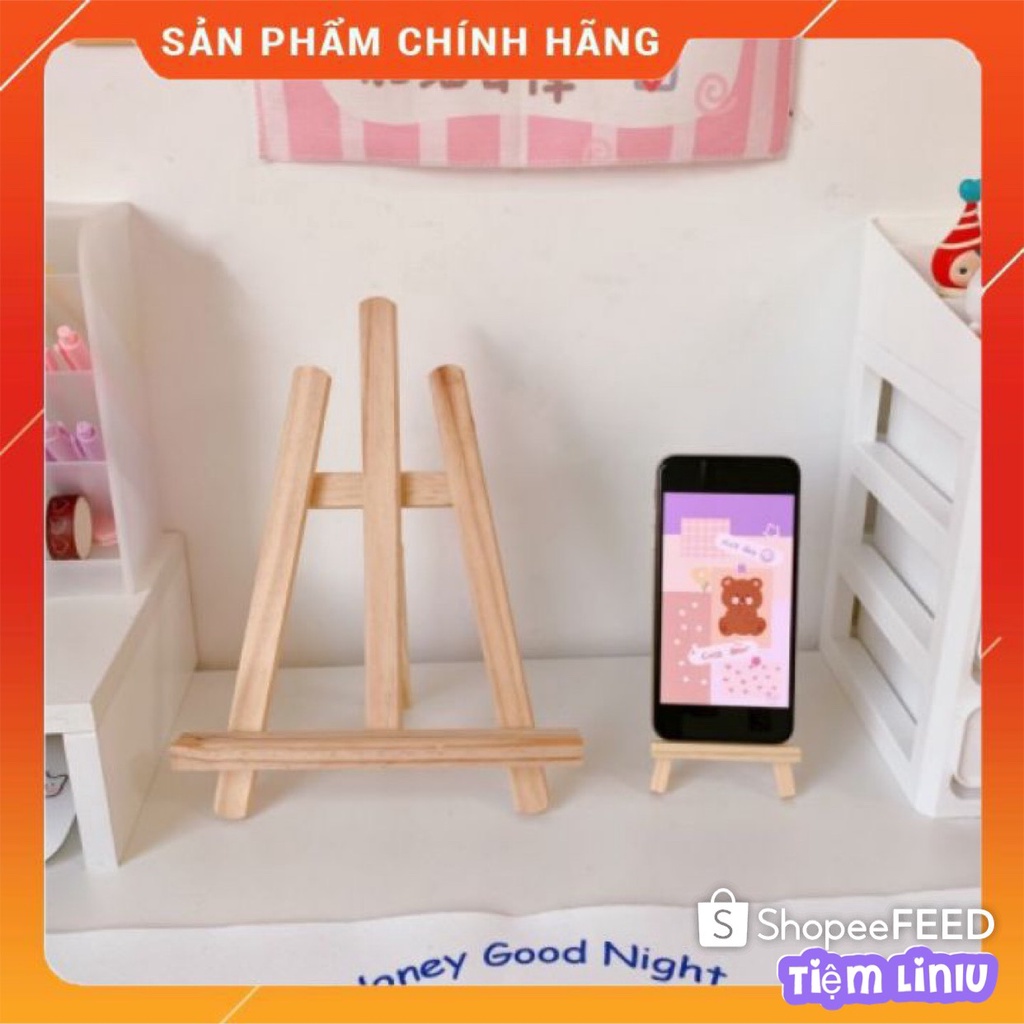 Giá đỡ ảnh , Kệ gỗ 3 chân để Ipad, điện thoại bằng gỗ Gọn gàng xinh xắn phong cách Hàn Quốc, dễ dàng di chuyển