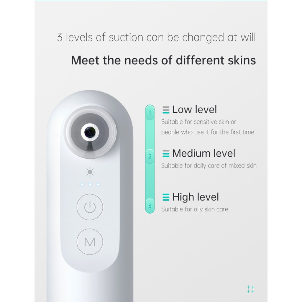 Máy Hút Mụn Đầu Đen Kết Nối App Xiaomi inFace Visual Blackhead Remover CF-05E - Hàng Chính Hãng - Bảo Hành 12 Tháng