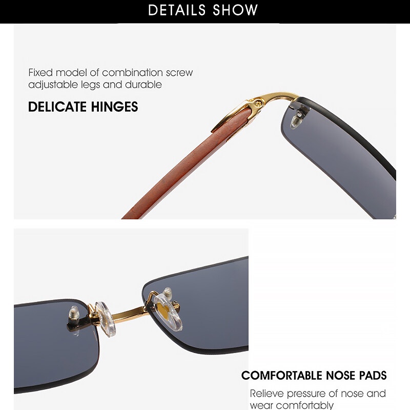 Kính Chống Nắng PTQ Unisex Không Gọng Thời Trang