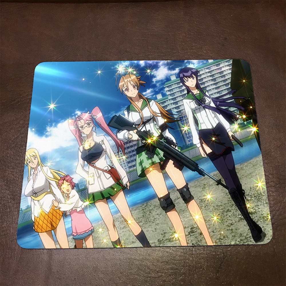 Lót chuột máy tính Anime Highschool Of The Dead Wallpapers 1 Mousepad cao su êm ái. Nhận in theo yêu cầu