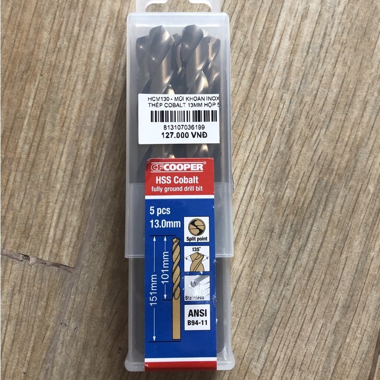 MŨI KHOAN INOX THÉP COBALT  CF COOPER