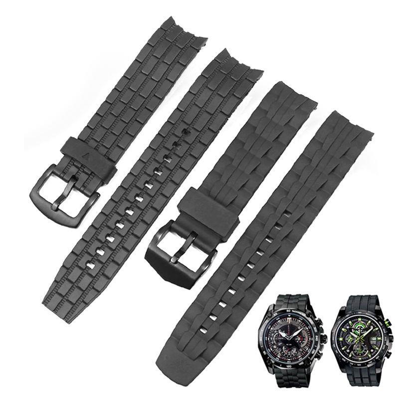 Dây Đeo Thay Thế Cho Đồng Hồ Casio EDIFICE EF-523/EF-550 Bằng Cao Su Silicone
