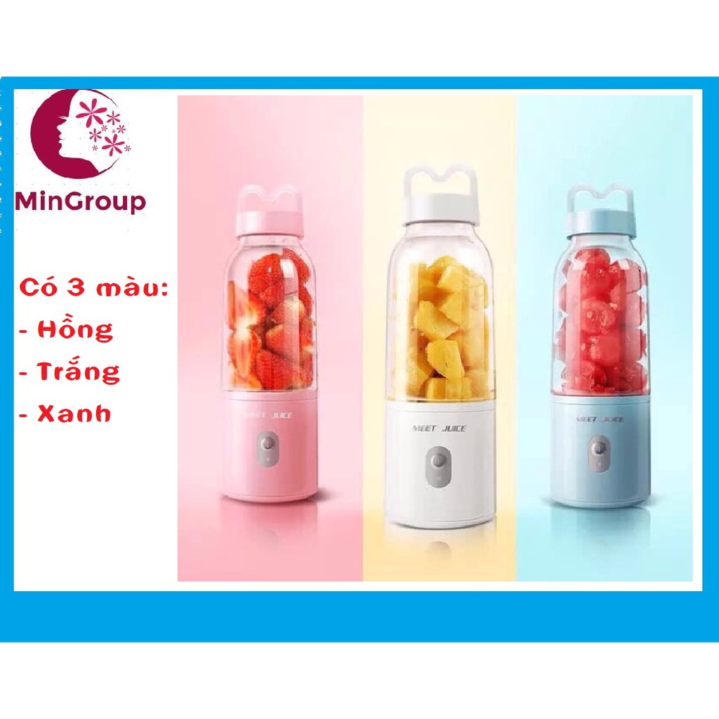 [CÓ SẴN - HÀNG LOẠI 1] Máy Xay Sinh Tố Đa Năng Cầm Tay Meet Juice - Xay cực nhanh 9s, cao cấp, an toàn