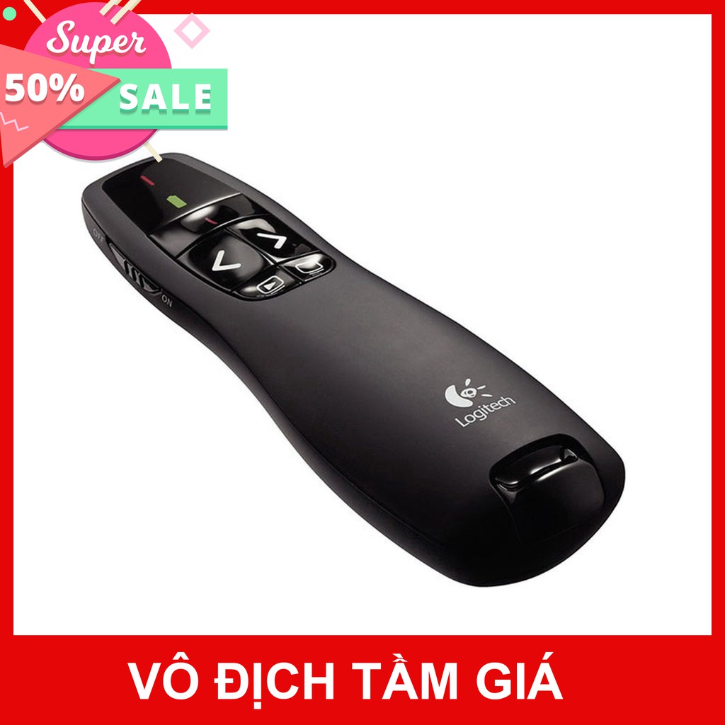 Bút trình chiếu Logitech R400 - Hàng nhập khẩu - Bảo hành 12 tháng - Cam kết lỗi 1 đổi 1