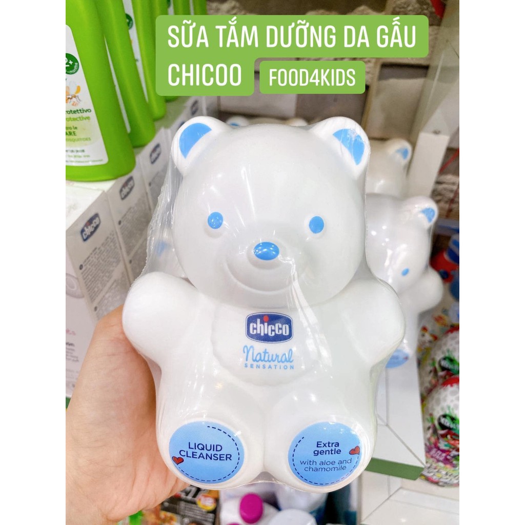 Sữa Tắm Dưỡng Da Natural Sensation Teddy Chicco 0M+ - Giúp Cân Bằng PH & Tăng Miễn Dịch Cho Da - Nhathuocgiahan