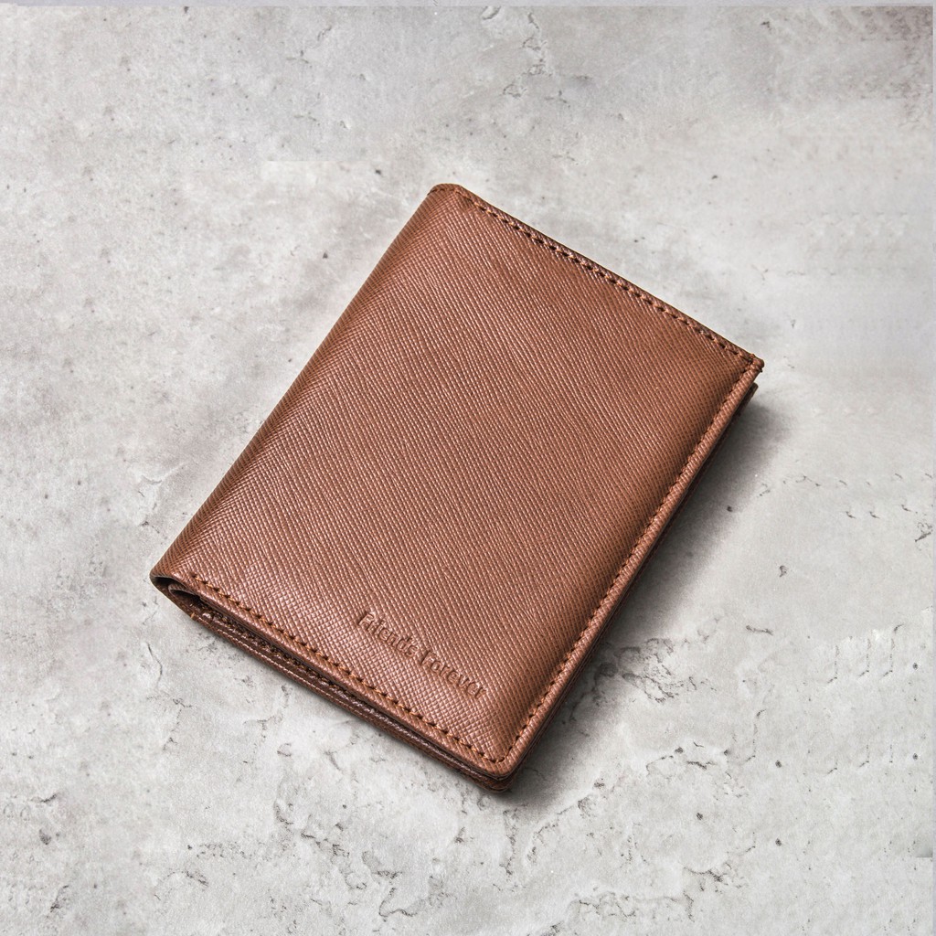 Ví nam da bò cao cấp chính hãng FRIENDS FOREVER Wallet Signature A (5 màu)