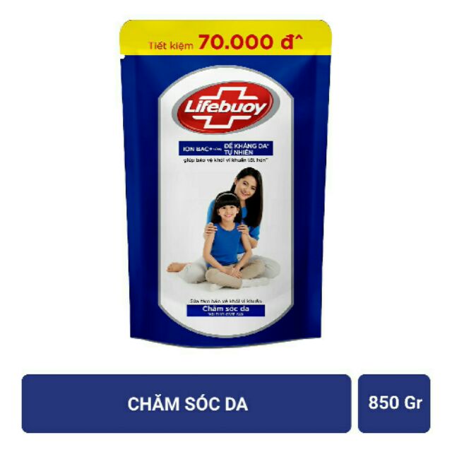 Sữa tắm Lifebuoy Chăm sóc da 850gr (túi)