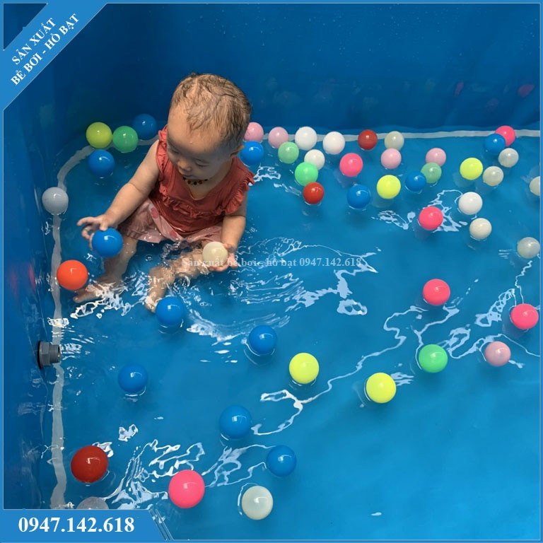 Bể bơi lắp ghép khung kim loại KT 2.2x2.2x0.6m