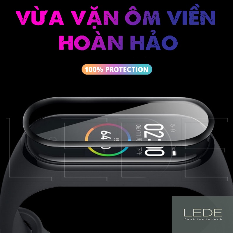 Miếng dán màn miband 7, miband 6, miband 5 3D Full màn, dán dẻo mi band 5/6/7 3D Full viền