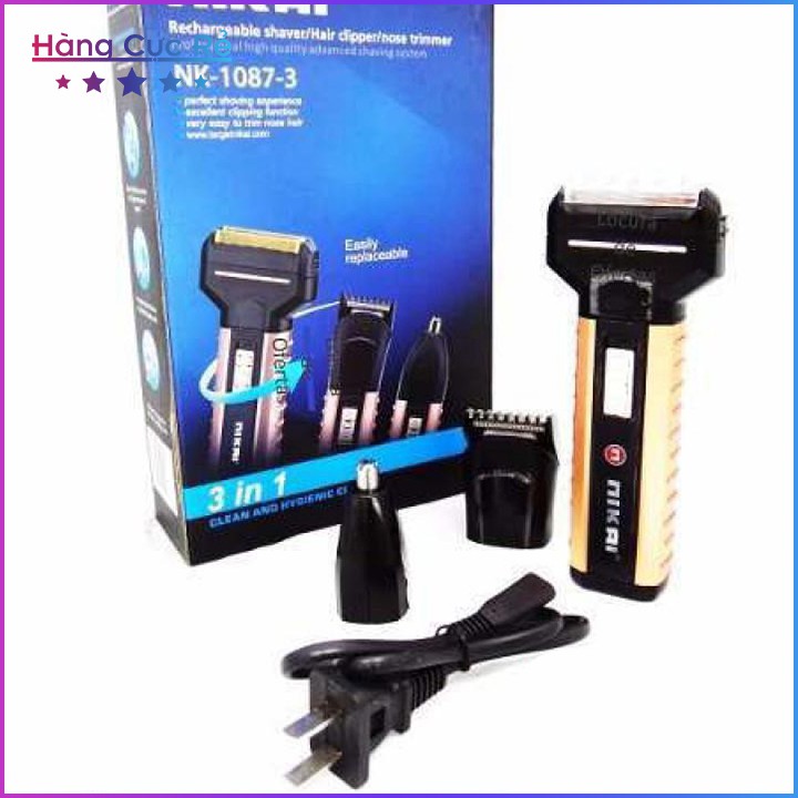 Tông đơ 3IN1 cao cấp NIKAI cắt tóc, cạo râu, tỉa lông 👱Freeship👱 Shop Hàng Cực Rẻ