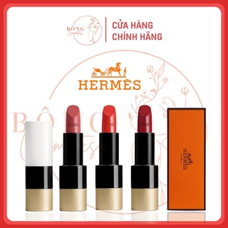 Son Hermès Rouge Matte và Satin Lipstick mẫu HOT 2021, Son lì son rouge hermes siêu xinh, Bông-comestics