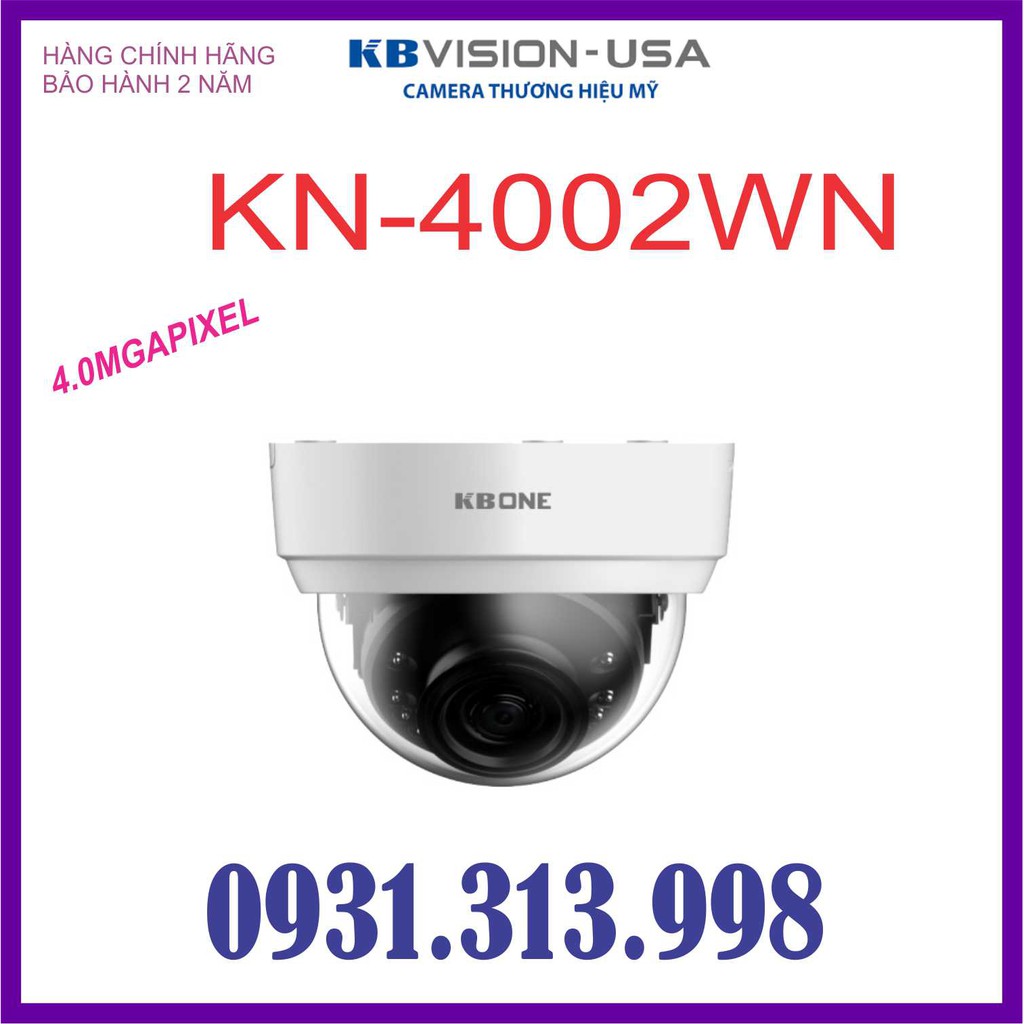 Camera IP Wifi Dome 4.0 MEGAPIXEL KBONE KN-4002WN