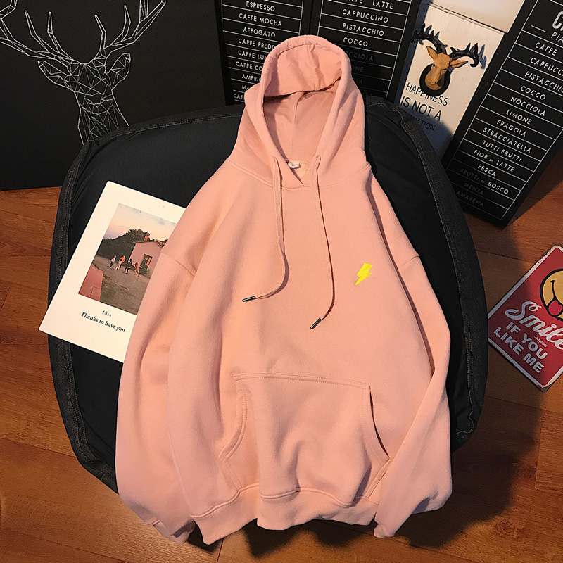 Áo khoác tay dài có nón in hình thời trang cho cặp đôi