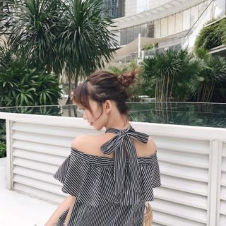 Bigsize đầm suông sọc