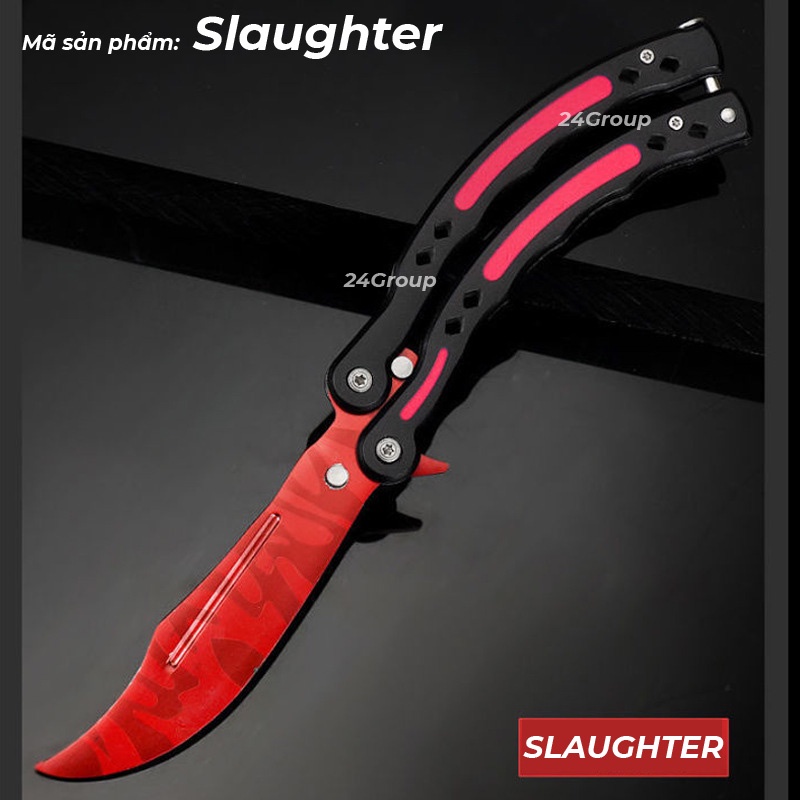 đồ chơi dao xoay balisong Gấp Gọn tập múa lược buterfly butterfly tạo hình phong cách CSGO asiimov marble