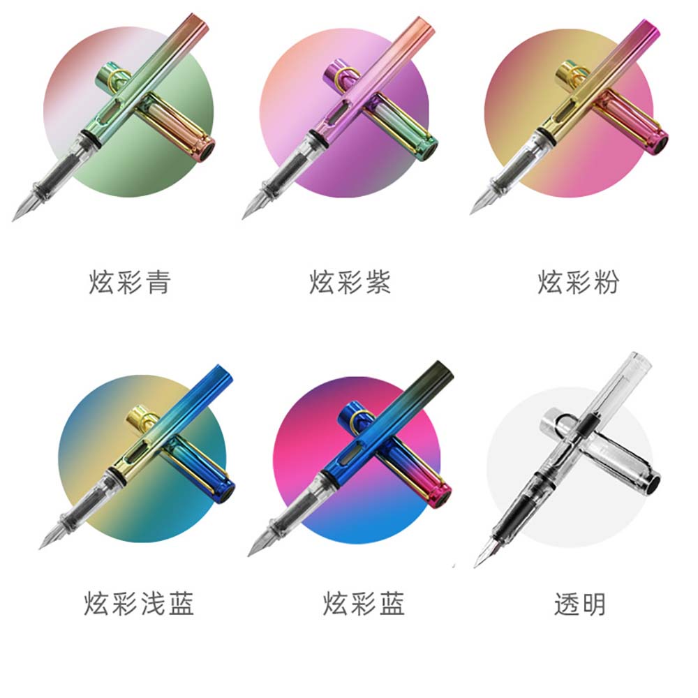 Bút máy vỏ màu kim loại gradient nhiều màu sắc độc đáo sang trọng
