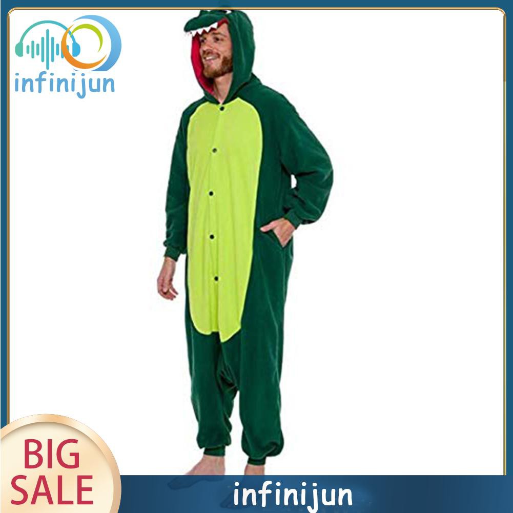 Bộ áo liền quần thiết kế hình khủng long unisex