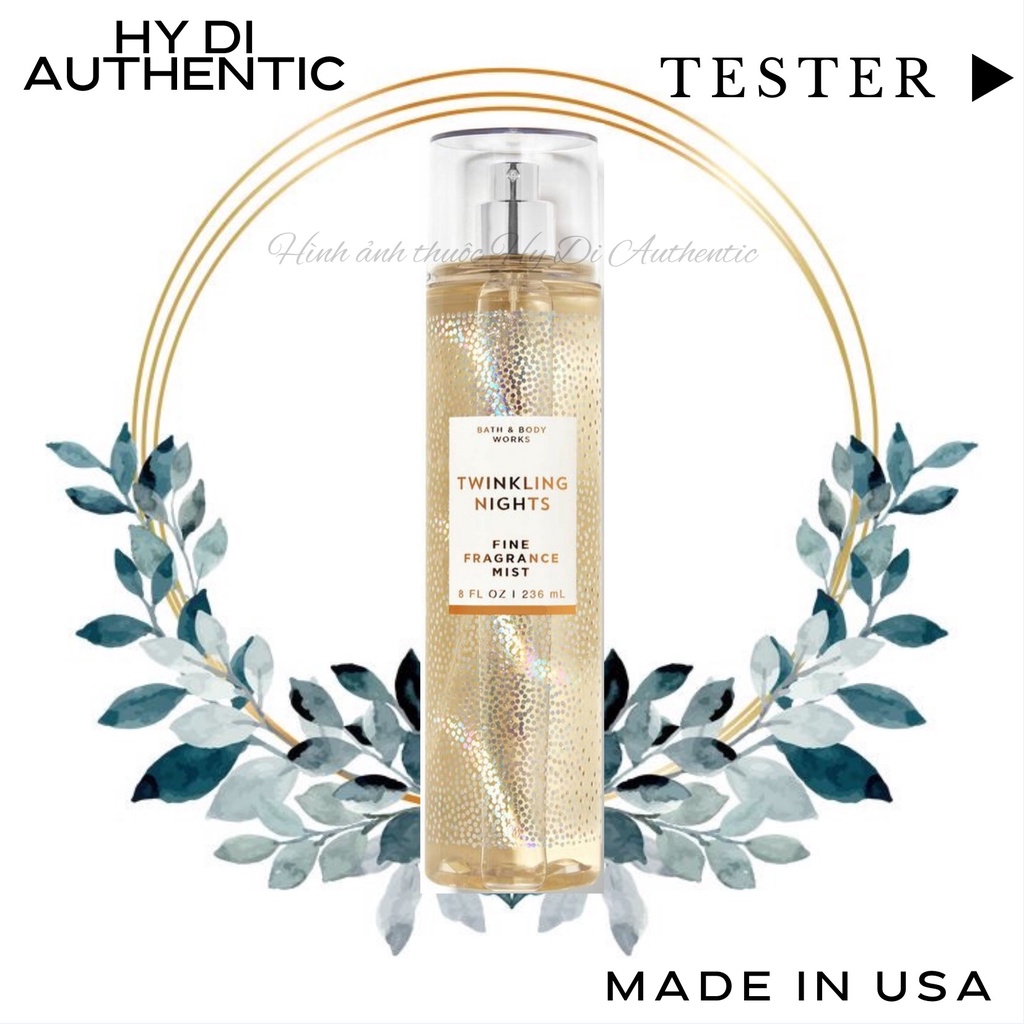 TWINKLING NIGHTS - XỊT THƠM DƯỠNG THỂ BATH & BODY WORKS USA