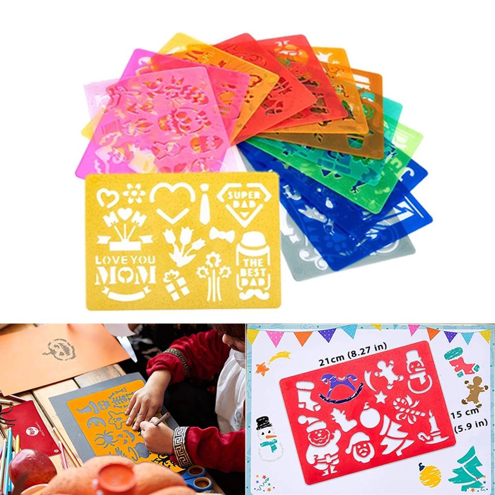 SOMEDAYZL Bộ Khuôn Tô Màu Hình Chữ Cái Tiếng Anh Giáo Dục Sớm Dành Cho Bé