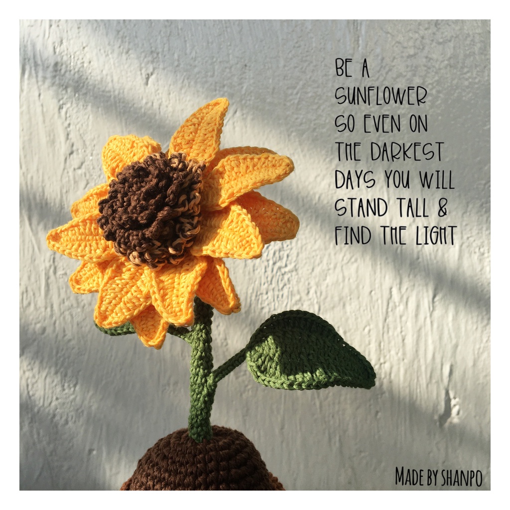 Set nguyên liệu móc len Hoa Hướng Dương 01