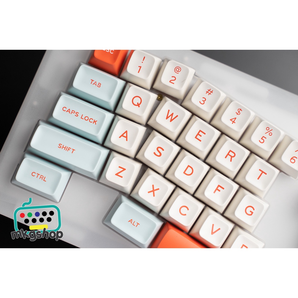 Keycap SA Salmon kiểu in doubleshot, SA profile, 172 nút bàn phím cơ
