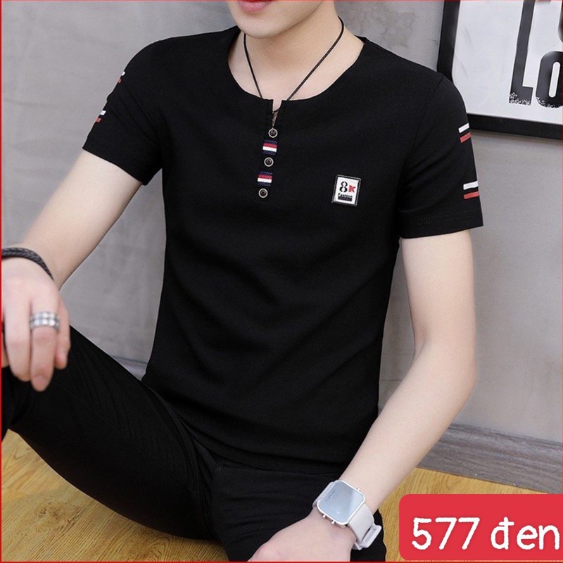 Áo thun nam tay ngắn cổ tròn dáng ôm body Mã: S577