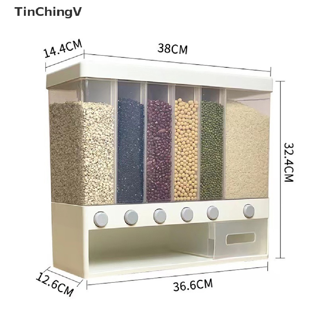 Hộp Đựng Gạo / Ngũ Cốc 10Kg Gắn Tường Tiện Dụng