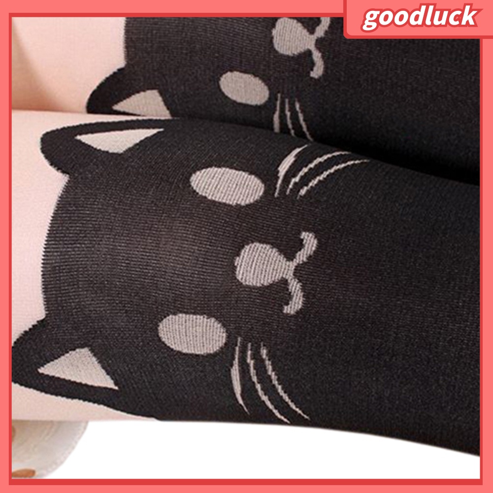 Quần vớ in họa tiết mèo xinh xắn thời trang dành cho nữ