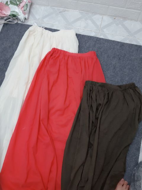 Chân váy maxi cotton 3 màu xuất dư | BigBuy360 - bigbuy360.vn