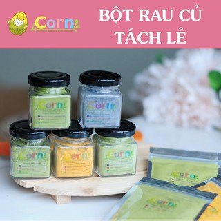 Bột rau củ sấy lạnh tách lẻ gói hộp thủy tinh 20g