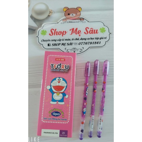 Bút nước Doremon Tforu mực tím ⚡ SIÊU ĐÁNG YÊU ⚡ Cây viết họa tiết Doremon bắt mắt, mực đậm, sắc nét