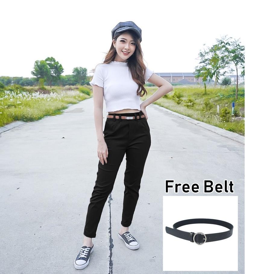 Khuyến Mãi Chamele - Quần baggy Có Thắt Lưng Và Dây Đai Miễn Phí Cho Nữ / Quần baggy & Co Giãn 2246/47/48.