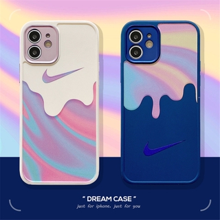 Ốp điện thoại mềm logo nike bảo vệ camera cho iPhone 12pro max 12mini 11Pro Max XS Max XR SE 2020 7 8 Plus