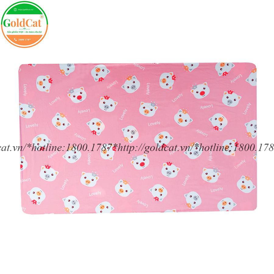 Drap/Ga chun bọc đệm cho bé Goldcat cotton lụa mềm mịn, ôm đệm kích thước 62x100cm cho cũi 70x110cm