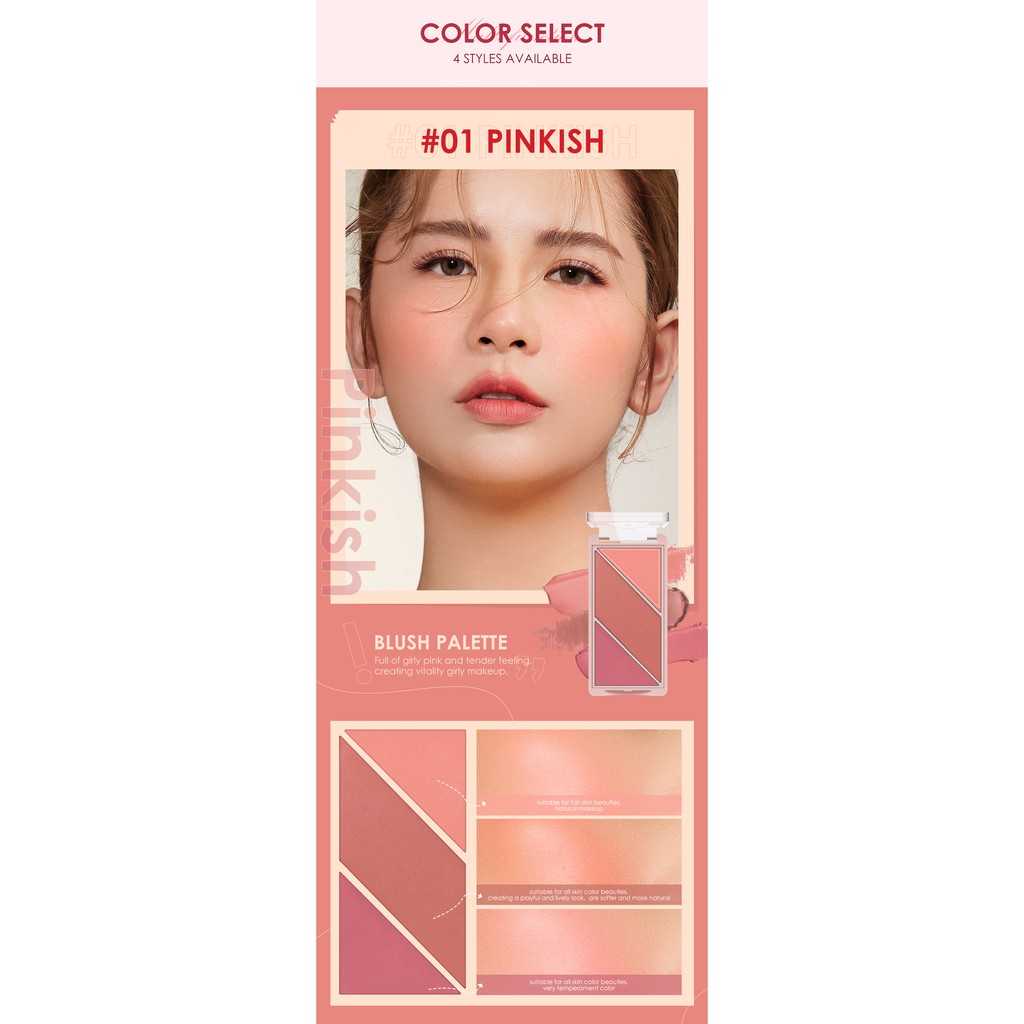 Phấn Má Hồng Bắt Sáng Tạo Khối O.TWO.O 3 Trong 1 60g Đa Năng 4 Màu Tùy Chọn | BigBuy360 - bigbuy360.vn