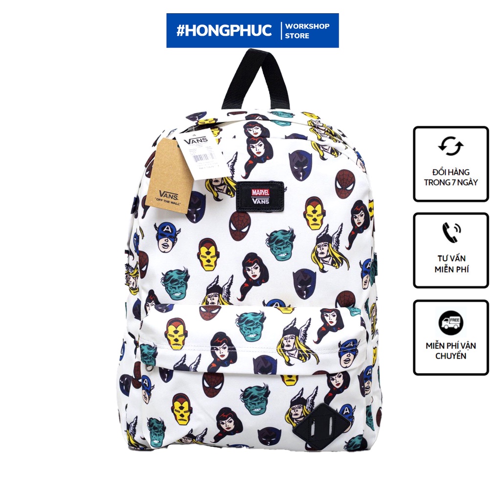 Balo Đi Học V.a.n.s X Marvel Old Skool II Backpack (5) White