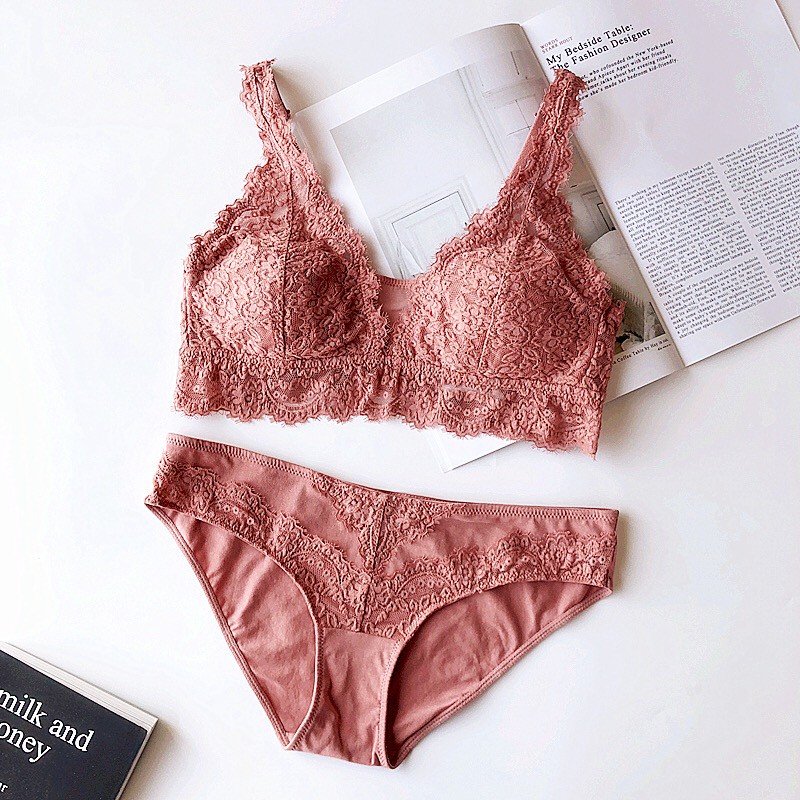 Bộ đồ lót B023 Cenka ren phối dây không gọng mút mỏng | BigBuy360 - bigbuy360.vn