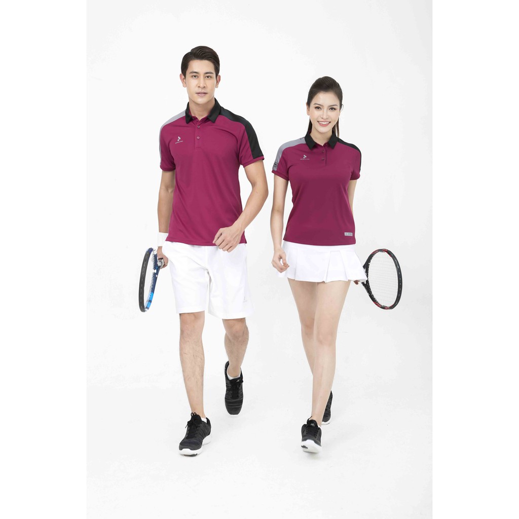 Áo thể thao nam nữ Donexpro 9034 3634 DONEXPRO Đỏ đô phối đen