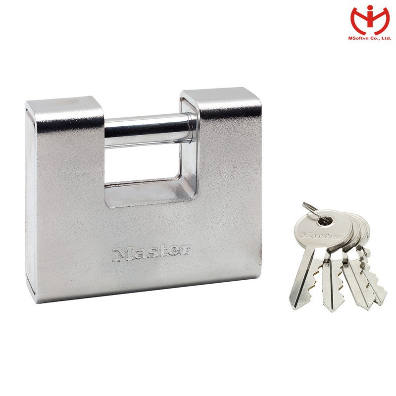 [Hỏa tốc HCM] Khóa cầu ngang Master Lock 690 EURD thân kẽm bọc thép rộng 90mm - MSOFT