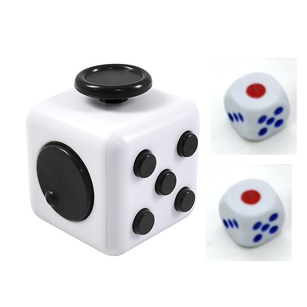 [Mã TOYNOV hoàn 20K xu đơn 50K] Fidget Cube Quà tặng huyền diệu giảm stress màu tự dưng (tặng 02 Xúc Xắc Xí Ngầu)