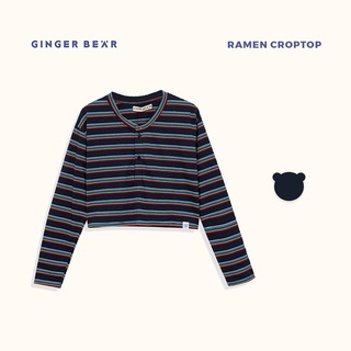 Áo Croptop Tay Dài Kẻ Sọc Ramen Long Sleeves Croptop - Gingerbear
