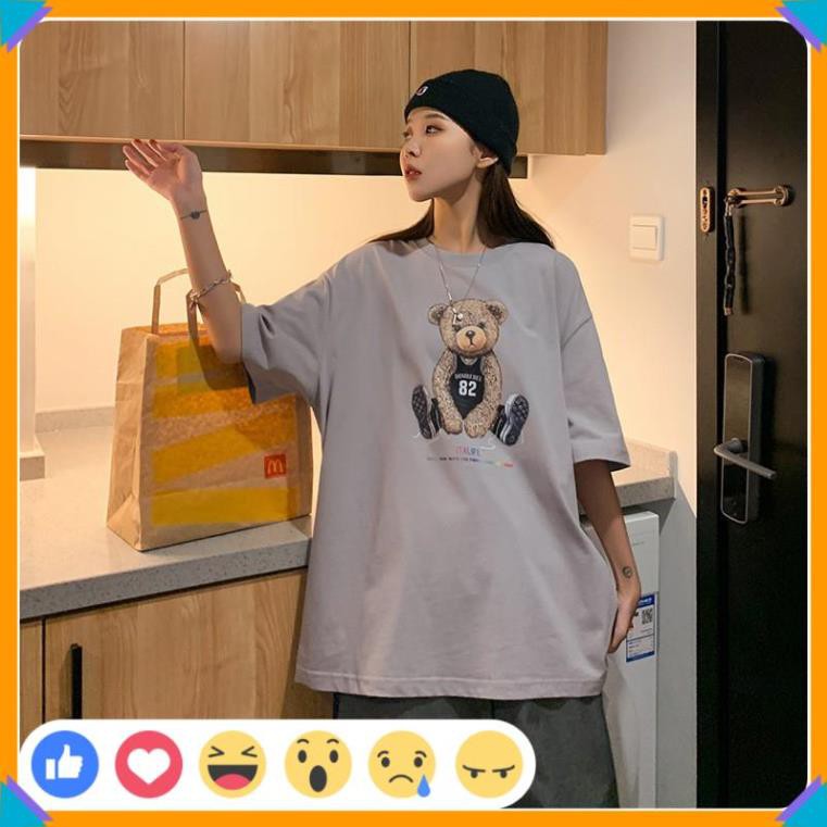 🎁SALE 50%🎁 Áo Thun Thời Trang Unisex , Áo Thun Nam Nữ Hình Gấu 82 Đáng Yêu | BigBuy360 - bigbuy360.vn